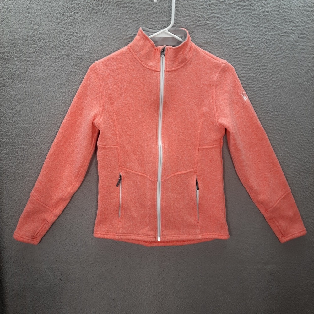 Spyder Jacket Womens Medium Pink Knit Athleisure‎ Snowboarding Skiing Outdoors